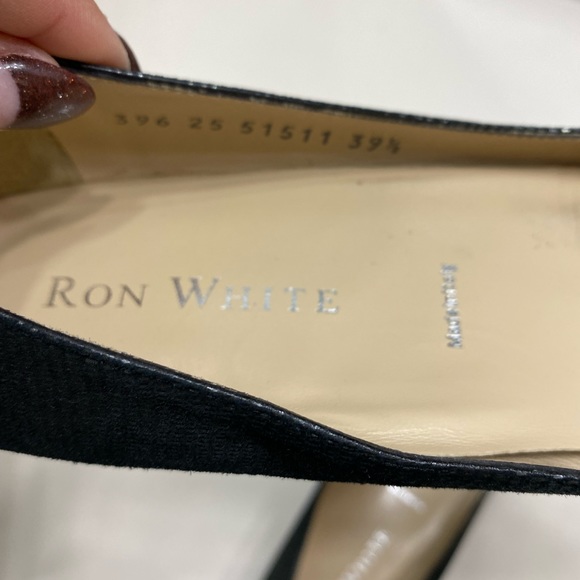 Ron white black leather loafers made in Italy size 39.5 - Picture 3 of 8